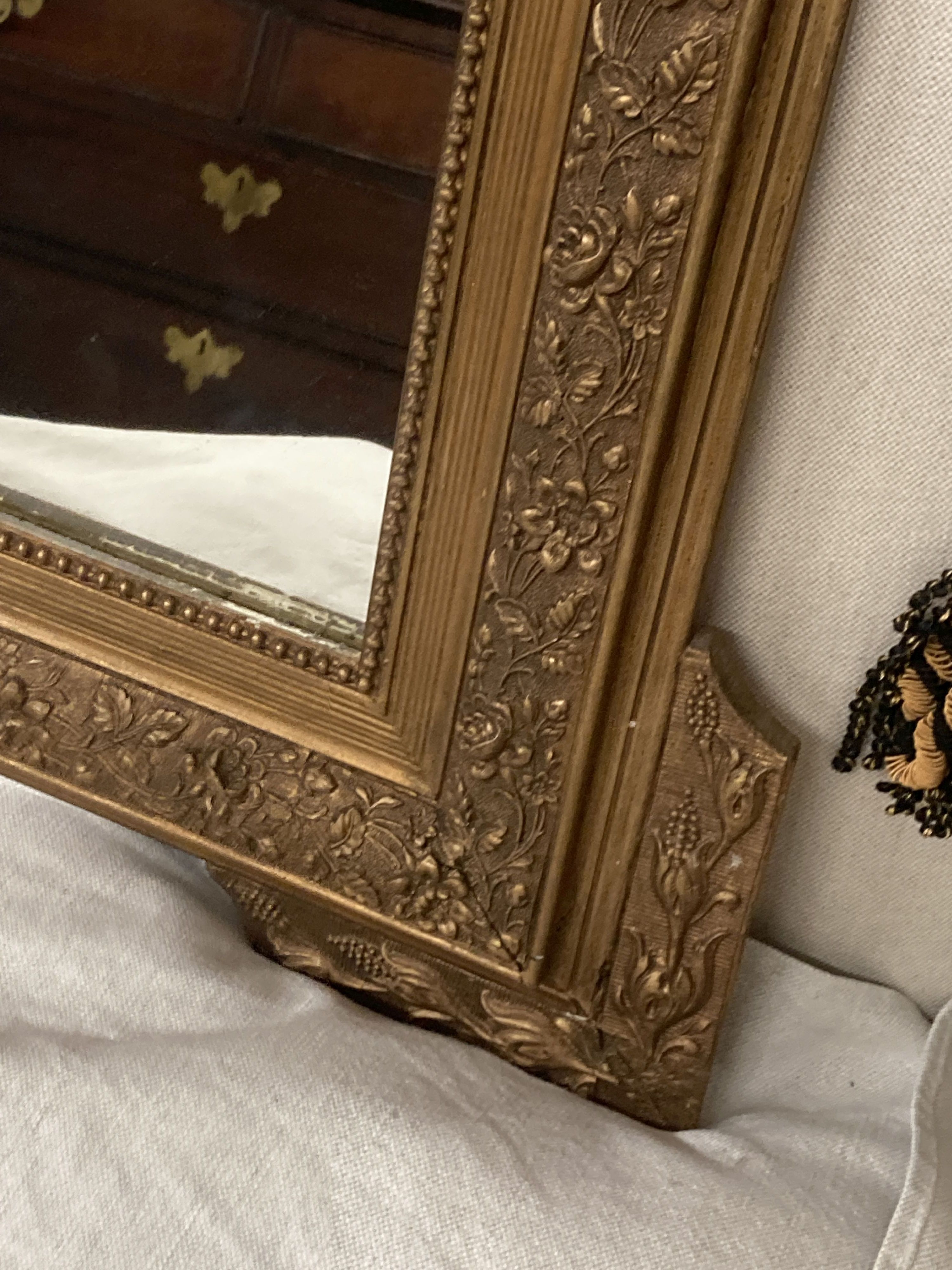 A French gilt wall mirror, width 82cm, height 120cm